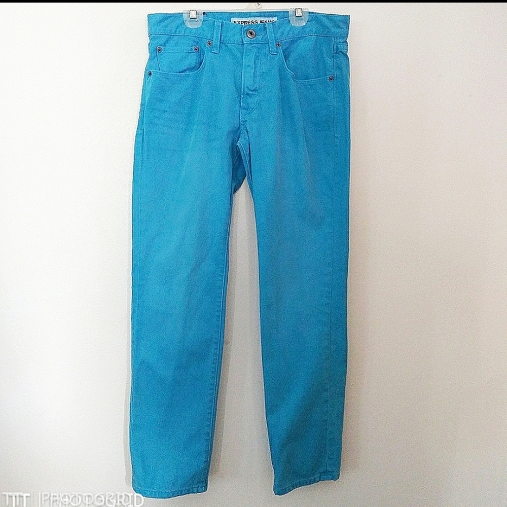 Express blue Rocco Slim fit skinny leg jeans